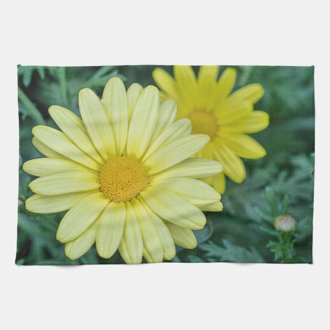 Yellow Daisy FotoArt Geschirrtuch (Horizontal)
