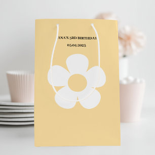 Yellow Daisy Geburtstagsgeschenktasche   Elegant F Mittlere Geschenktüte