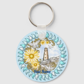 Yellow Daisy Lighthouse Schlüsselanhänger