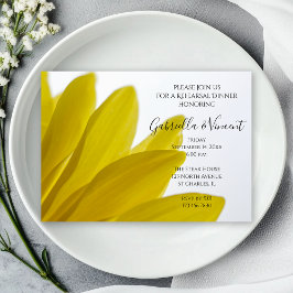 Yellow Daisy Petals Hochzeit Probe Dinner Einladung