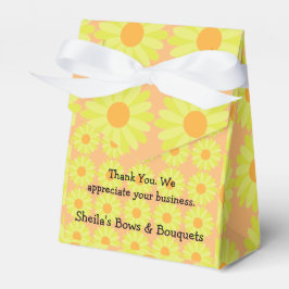 Yellow Daisy Tent Style Favor Box Geschenkschachtel