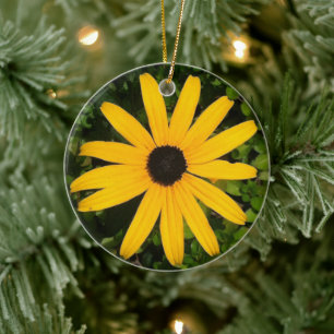 Yellow Daisy Wildblume Fotografie Keramik Ornament