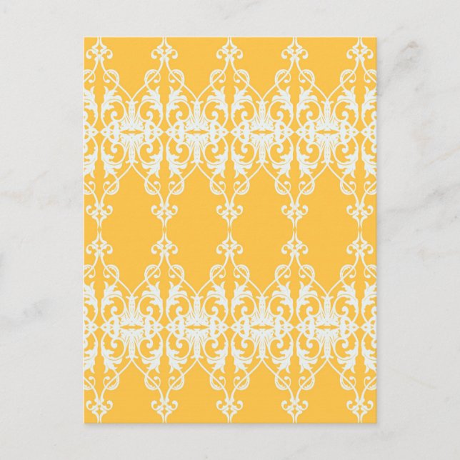 Yellow Damask Postkarte (Vorderseite)