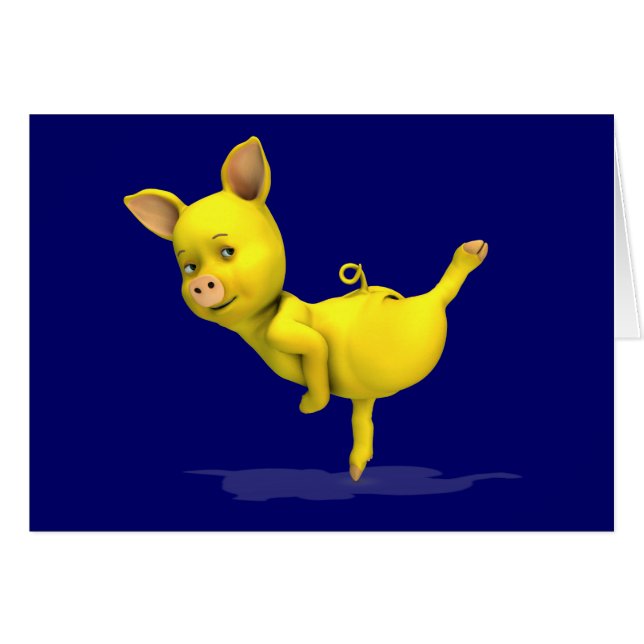 Yellow Dancing Pig (Vorderseite (Horizontal))
