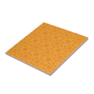 Yellow Decorative mandala Art geometrisches Muster Fliese