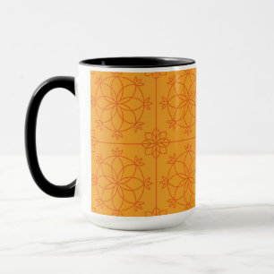 Yellow Decorative mandala Art geometrisches Muster Tasse