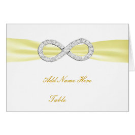 Yellow Diamond Infinity Wedding Table Platzkarte