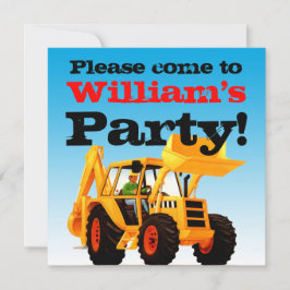 Yellow Digger 2. Geburtstagskinder-Party Einladung