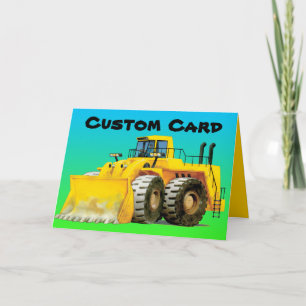 Yellow Digger Custom Greeting Card Karte