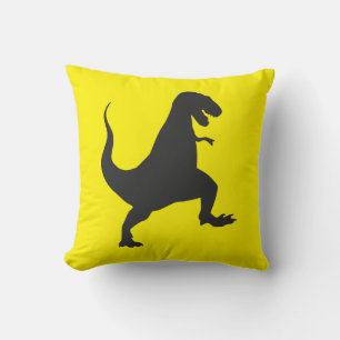 Yellow Dinosaur Cushion Kissen