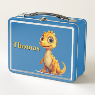 Yellow Dinosaurier Metall Brotdose