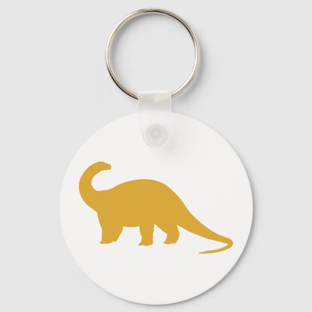 Yellow Dinosaurier Schlüsselanhänger (Vorderseite)