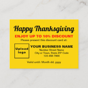 Yellow Discount Card für Business Erntedank Rabattkarte
