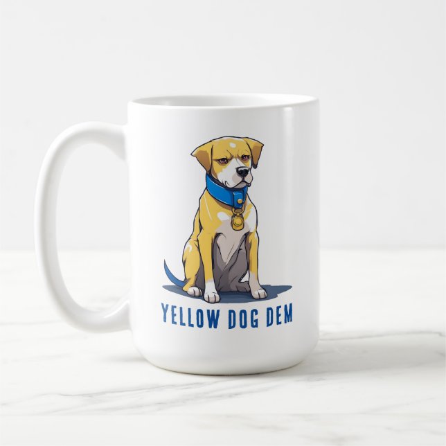 Yellow Dog Democrat Politics President USA 2024 Kaffeetasse (Links)