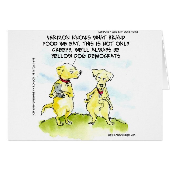 Yellow Dog Democrats Funny (Vorderseite (Horizontal))