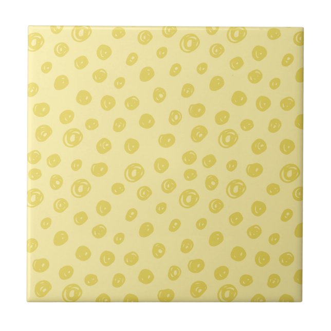 Yellow Dot Pattern Fliese (Vorderseite)