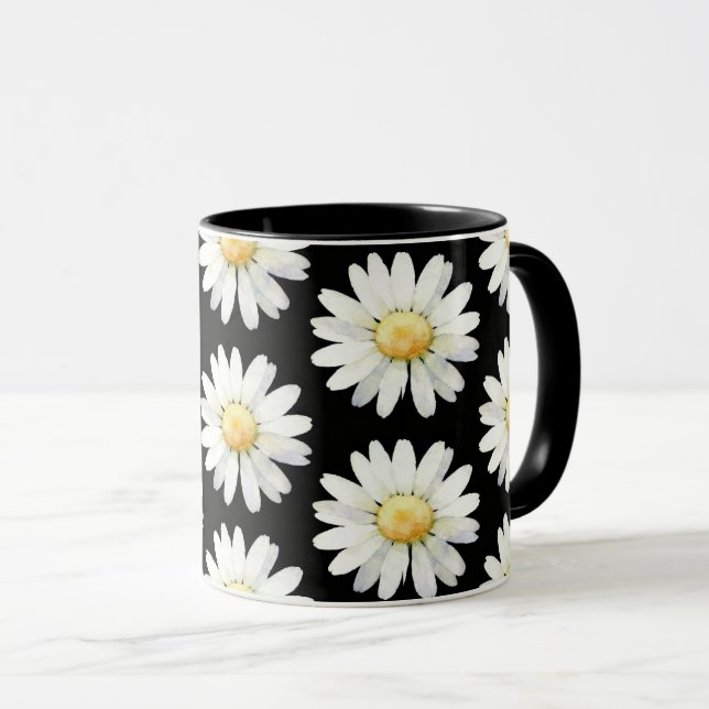 Yellow Dotted Daisy's Tasse (VorderseiteRechts)