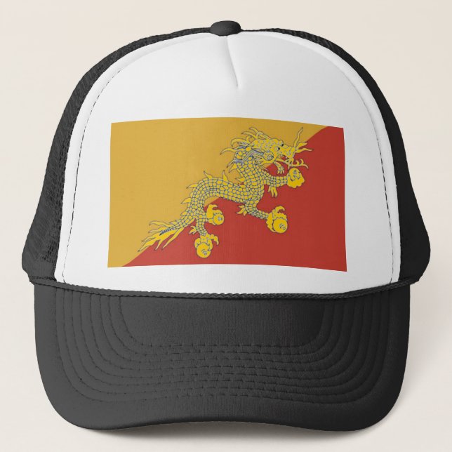 Yellow Dragon Hat Truckerkappe (Vorderseite)