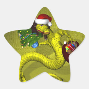 Yellow Dragon Stern-Aufkleber