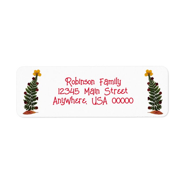 Yellow Dried Press Blume Weihnachtsbaum (Vorne)