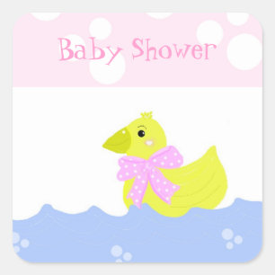 Yellow Duck Baby Duck Quadratischer Aufkleber