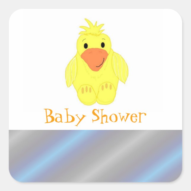 Yellow Duck Baby Duck Quadratischer Aufkleber (Vorderseite)