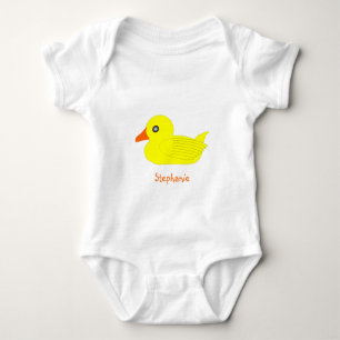 Yellow Duck Design Personalisiert Baby Strampler