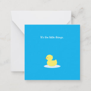 Yellow Duck Mini Danke Note Card Mitteilungskarte