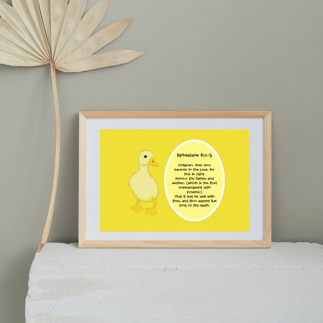 Yellow Duckie Bible Verse Baby's Room Poster (Von Creator hochgeladen)