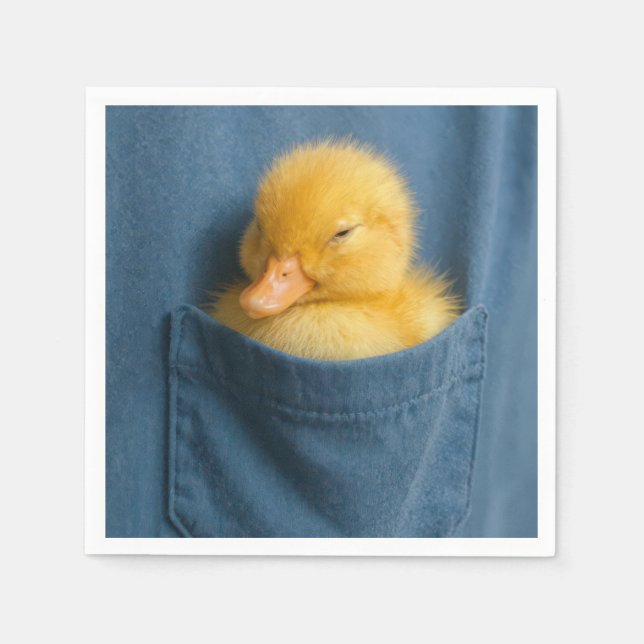 Yellow Duckling In a T-shirt Pocket Serviette (Vorderseite)