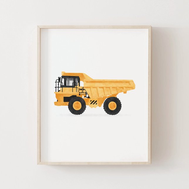 Yellow Dump Truck Kids Konstruktion Vehicle Decor Poster (Von Creator hochgeladen)