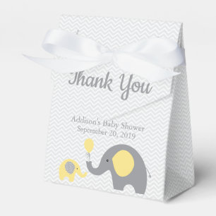 Yellow Elephant Baby Showbox Ribbon Geschenkschachtel
