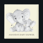 Yellow Elephant Baby Shower Fevor Magnet<br><div class="desc">Niedlicher Elefantenmagnet für eine neutrale Babydusche. Ändern Sie den Hintergrund,  indem Sie auf Anpassen und verwenden Sie unsere Farbauswahl!. Matching Artikel in unserem Shop erhältlich.</div>