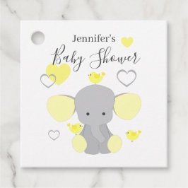 Yellow Elephant Boy Girl Baby Dusche Party Geschenkanhänger