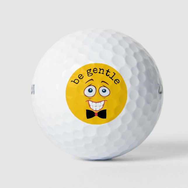 Yellow Emoji Golfball (Vorderseite)