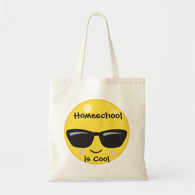 Yellow Emoji Homeschool ist Cool Tragetasche (Vorne)