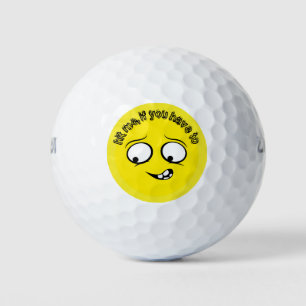 Yellow Emoji zurückgetreten Golfball