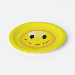 Yellow Face Happy Birthday Emoji Party Pappteller