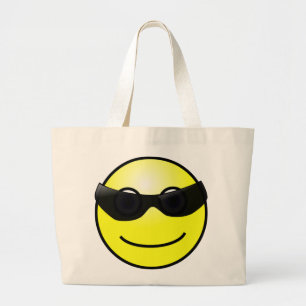 Yellow Face Tote Bag Jumbo Stoffbeutel