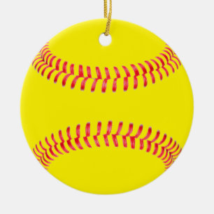 Yellow Fastpech Softball Runde Weihnachtsschmuck