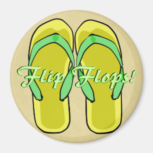 Yellow Flipflops Magnet