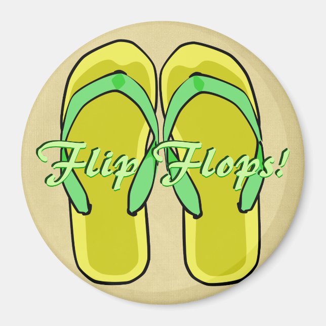 Yellow Flipflops Magnet (Vorne)