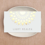 Yellow Floral Lotus Blume Mandala Energy Healer Visitenkarte<br><div class="desc">Einzigartiges künstlerisches Design mit Imitat-Folie Lotus mandala. Großartiges Design für einen Energiearbeiter,  einen Berater-Life-Coach und vieles mehr. . Für weitere passende Marketing-Materialien kontaktieren Sie mich bitte unter maurareed.designs@gmail.com. Für weitere vorgefertigte Logos besuchen Sie logoevolution.co. Originelles Design von Maura Reed.</div>