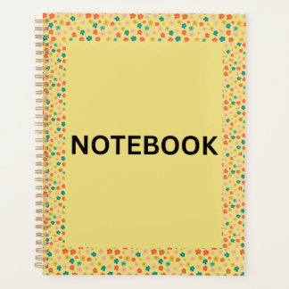 Yellow Floral Notebook | Cute Small Flowers & Colo Planer