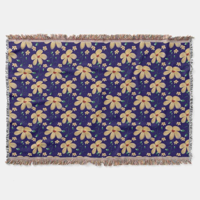 Yellow floral pattern  decke (Vorderseite)