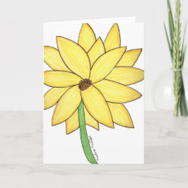Yellow Flower Blank Karte