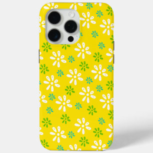 Yellow Flowers Muster iPhone 15 Pro Max Case