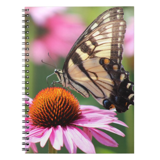 Yellow Frack Butterfly Notebook Notizblock (Vorderseite)