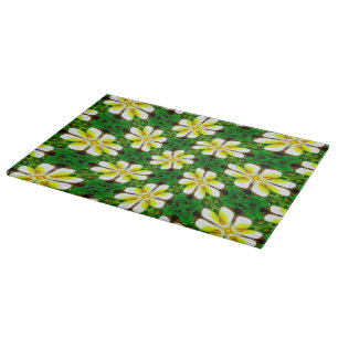 Yellow Frangipani Pattern Schneidebrett
