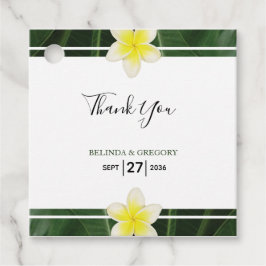 Yellow Frangipani Plumeria Wedding Gift Geschenkanhänger